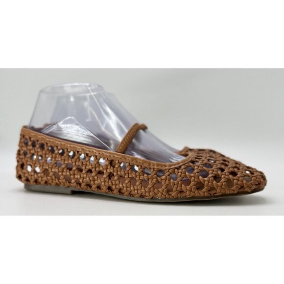 Joie Weavy Brown Ballet Flats with Strap Brown Size 8.5 $228 Beachy Coastal - Picture 5 of 10